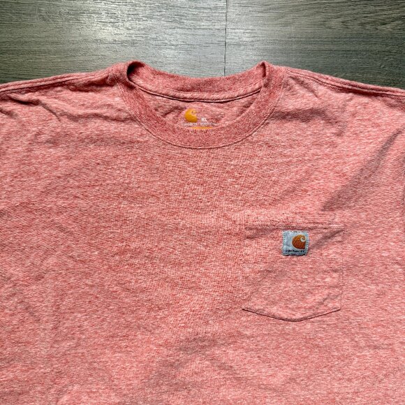 Carhartt Men's Heavyweight Pocket T-Shirt - Pink - Picture 2 of 6